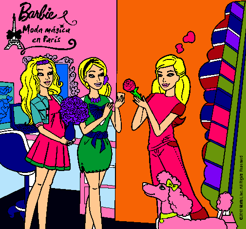 Barbie de compras con sus amigas