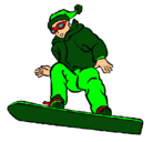 Dibujo Snowboard pintado por huguito