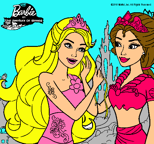 Barbie se despiede de la reina sirena