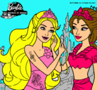 Dibujo Barbie se despiede de la reina sirena pintado por Nerona