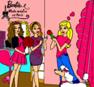 Dibujo Barbie de compras con sus amigas pintado por Viky