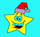 Dibujo estrella de navidad pintado por gimena
