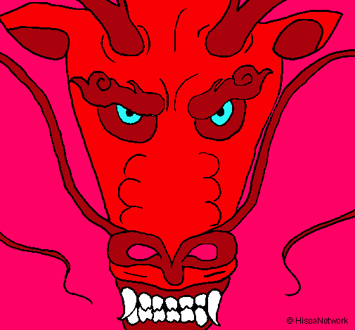 Dibujo Cabeza de dragón pintado por uxia14wapa