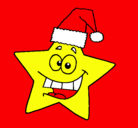 Dibujo estrella de navidad pintado por axel