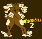 Dibujo Madagascar 2 Manson y Phil 2 pintado por camarena