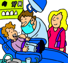 Dibujo Niño en el dentista pintado por estrella10