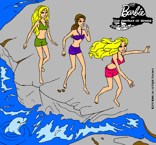 Barbie y sus amigas en la playa