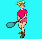 Dibujo Chica tenista pintado por -Lorena-