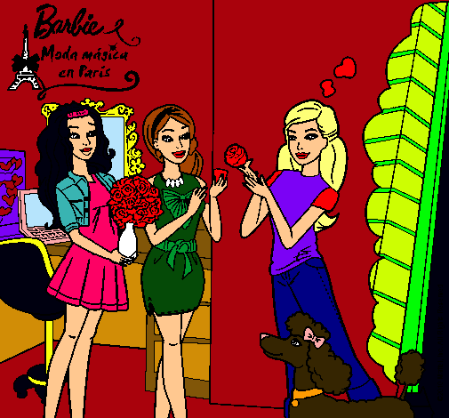 Barbie de compras con sus amigas