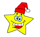 Dibujo estrella de navidad pintado por 43545454