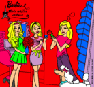 Dibujo Barbie de compras con sus amigas pintado por BARBIS