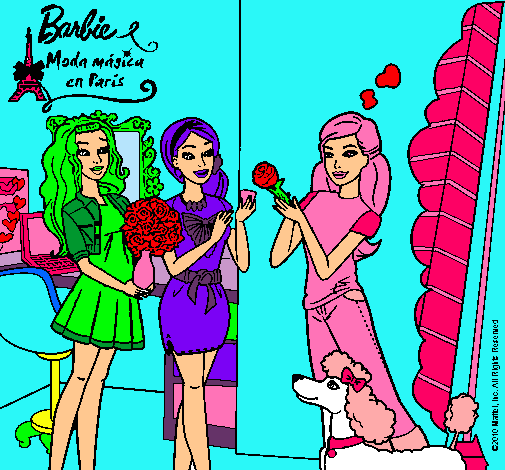 Barbie de compras con sus amigas