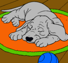 Dibujo Perro durmiendo pintado por margary