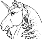 Dibujo Cabeza de unicornio pintado por ballita