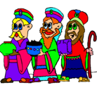 Dibujo Los Reyes Magos pintado por neufreda