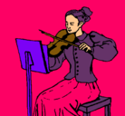 Dibujo Dama violinista pintado por PAYMA