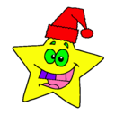Dibujo estrella de navidad pintado por kitzia