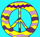 Dibujo Símbolo de la paz pintado por pollokuki