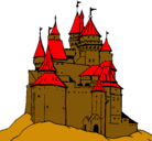 Dibujo Castillo medieval pintado por nahuel