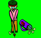 Dibujo Jugador de golf II pintado por jamontastico