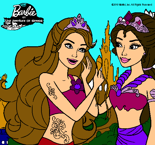 Barbie se despiede de la reina sirena