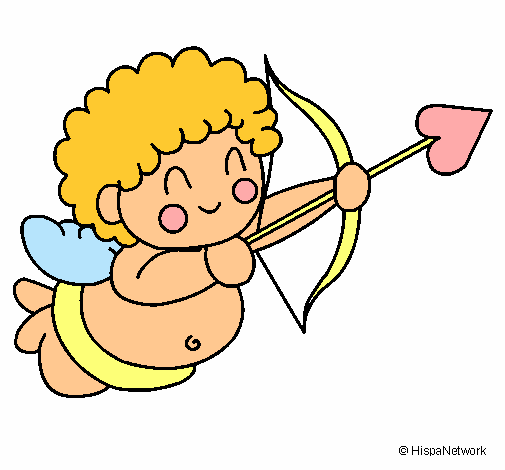 Dibujo Cupido pintado por panditafu