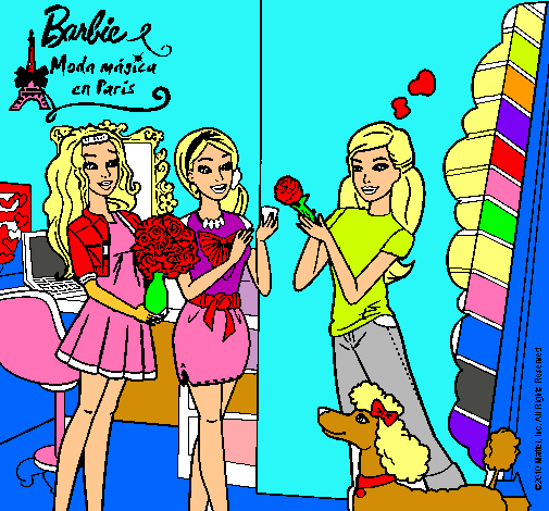 Barbie de compras con sus amigas