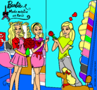 Dibujo Barbie de compras con sus amigas pintado por julia6