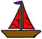 Dibujo Barco velero pintado por driner
