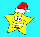 Dibujo estrella de navidad pintado por arozamunda