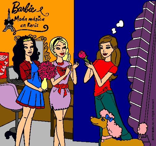 Barbie de compras con sus amigas