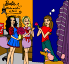 Dibujo Barbie de compras con sus amigas pintado por lilo