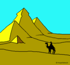 Dibujo Paisaje con pirámides pintado por nereasi