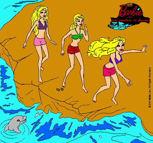 Barbie y sus amigas en la playa