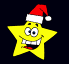 Dibujo estrella de navidad pintado por puyi