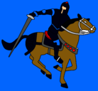 Dibujo Caballero a caballo IV pintado por ignacio
