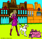 Dibujo Barbie y su perrita pintado por desy