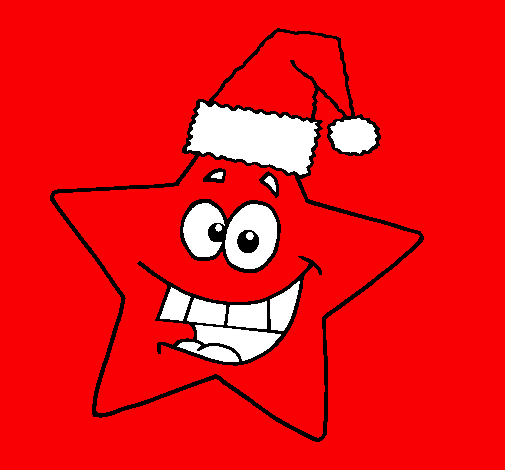 Dibujo estrella de navidad pintado por kukypop
