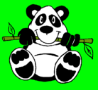 Dibujo Oso panda pintado por piolin