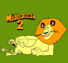 Dibujo Madagascar 2 Alex pintado por vale0078