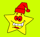 Dibujo estrella de navidad pintado por ertr