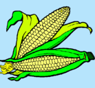 Dibujo Mazorca de maíz pintado por camuri