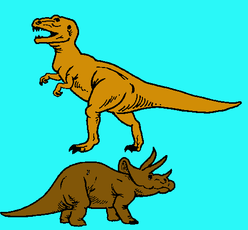 Triceratops y tiranosaurios rex