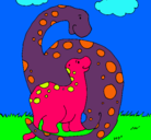 Dibujo Dinosaurios pintado por zavaleta