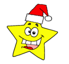 Dibujo estrella de navidad pintado por eriic