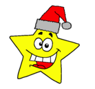 Dibujo estrella de navidad pintado por ANTONELL