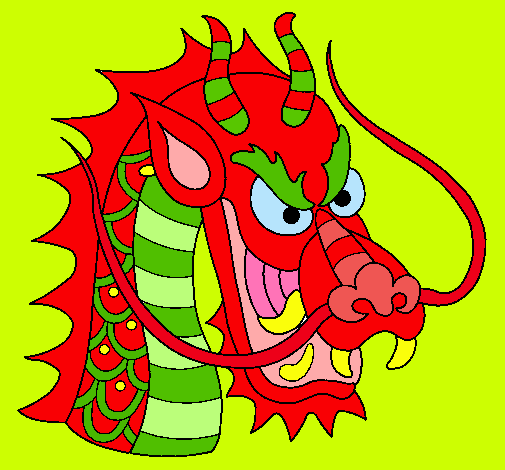 Dibujo Cabeza de dragón pintado por anaispc