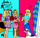 Dibujo Barbie de compras con sus amigas pintado por SOUKEINA 