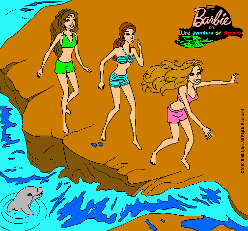 Barbie y sus amigas en la playa