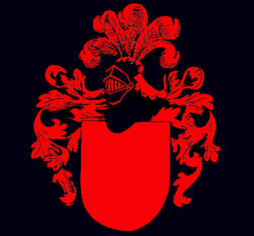 Dibujo Escudo de armas y casco pintado por cronos